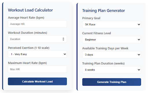 sports & fitness calculator
